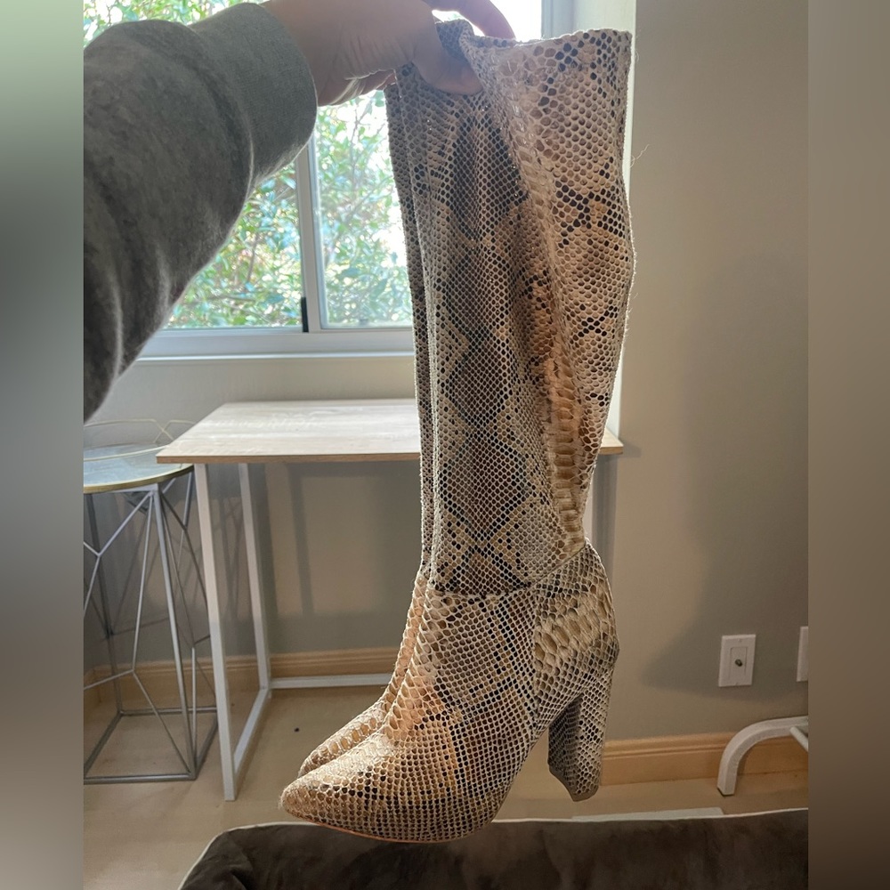 Snake Skin - knee high boots